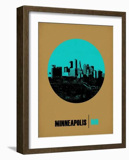 Minneapolis Circle Poster 1-NaxArt-Framed Art Print