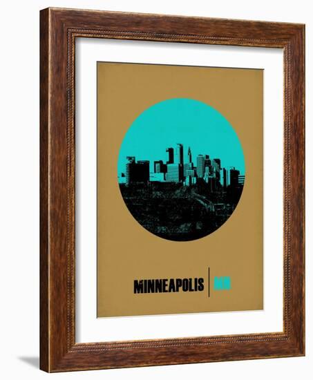 Minneapolis Circle Poster 1-NaxArt-Framed Art Print