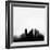 Minneapolis City Skyline - Black-NaxArt-Framed Art Print