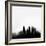 Minneapolis City Skyline - Black-NaxArt-Framed Art Print