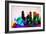 Minneapolis City Skyline-NaxArt-Framed Art Print