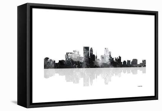 Minneapolis Minnesota Skyline BG 1-Marlene Watson-Framed Premier Image Canvas