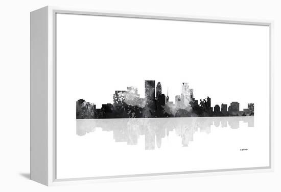 Minneapolis Minnesota Skyline BG 1-Marlene Watson-Framed Premier Image Canvas