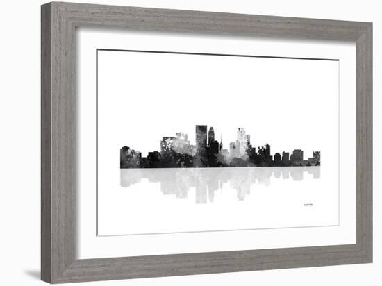 Minneapolis Minnesota Skyline BG 1-Marlene Watson-Framed Giclee Print