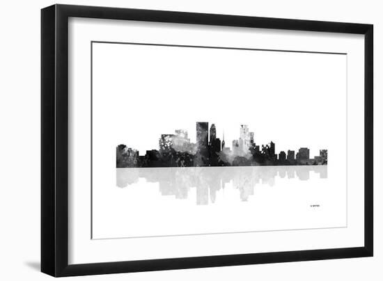Minneapolis Minnesota Skyline BG 1-Marlene Watson-Framed Giclee Print