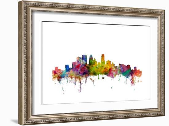 Minneapolis Minnesota Skyline-Michael Tompsett-Framed Art Print