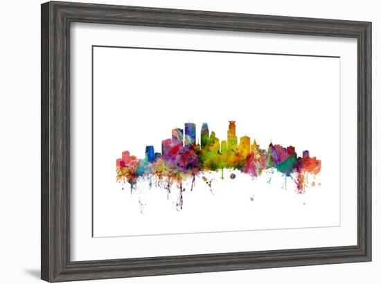 Minneapolis Minnesota Skyline-Michael Tompsett-Framed Art Print