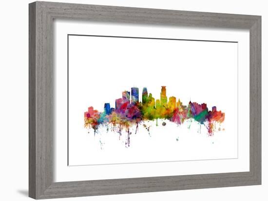 Minneapolis Minnesota Skyline-Michael Tompsett-Framed Art Print