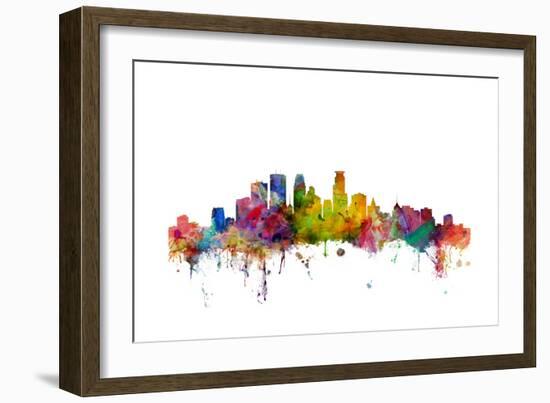 Minneapolis Minnesota Skyline-Michael Tompsett-Framed Art Print