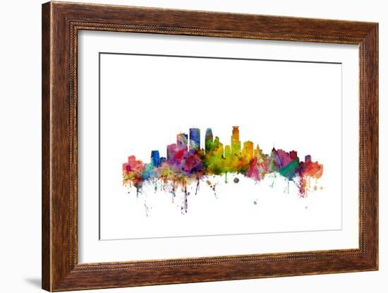 Minneapolis Minnesota Skyline-Michael Tompsett-Framed Art Print