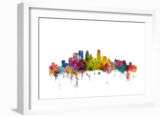 Minneapolis Minnesota Skyline-Michael Tompsett-Framed Art Print