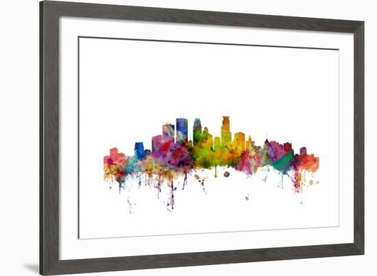 Minneapolis Minnesota Skyline-Michael Tompsett-Framed Art Print