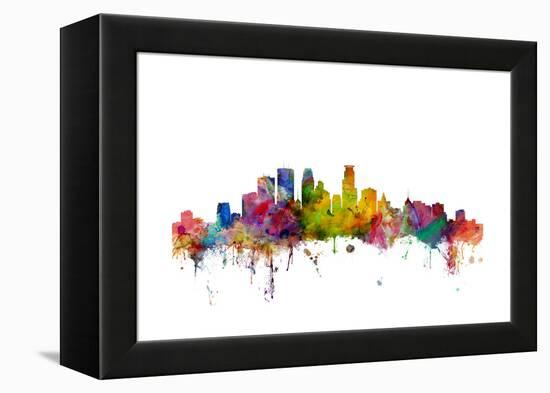 Minneapolis Minnesota Skyline-Michael Tompsett-Framed Stretched Canvas