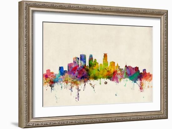 Minneapolis Minnesota Skyline-Michael Tompsett-Framed Art Print