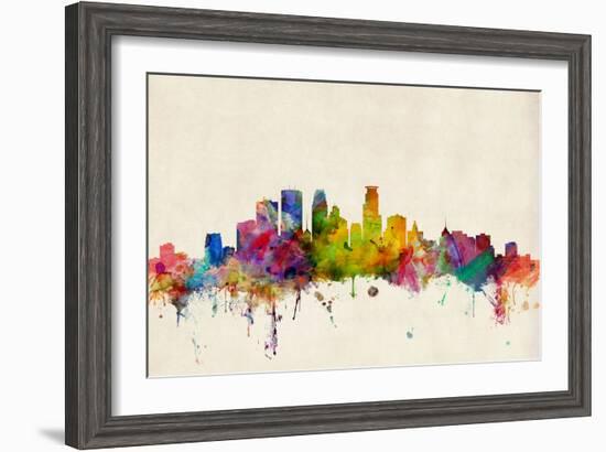 Minneapolis Minnesota Skyline-Michael Tompsett-Framed Art Print