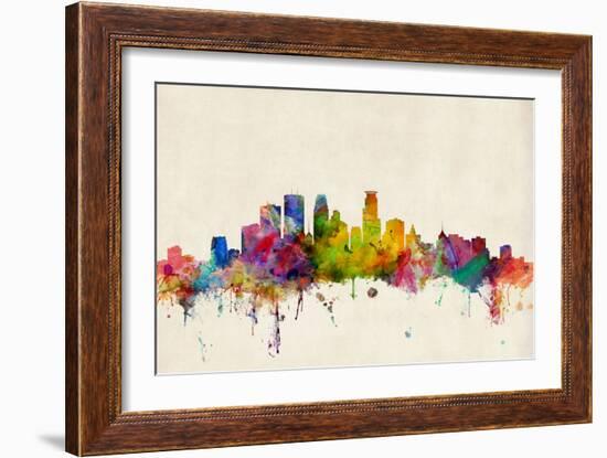 Minneapolis Minnesota Skyline-Michael Tompsett-Framed Art Print