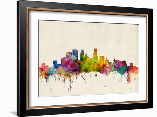 Minneapolis Minnesota Skyline-Michael Tompsett-Framed Art Print