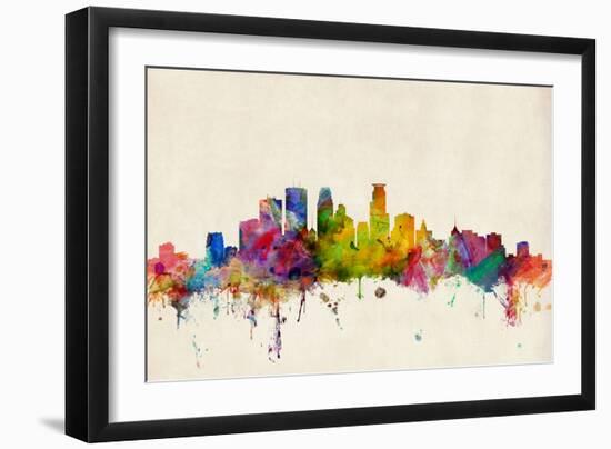 Minneapolis Minnesota Skyline-Michael Tompsett-Framed Art Print