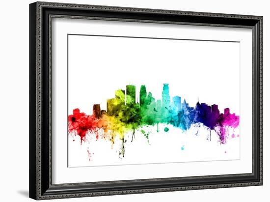 Minneapolis Minnesota Skyline-Michael Tompsett-Framed Art Print