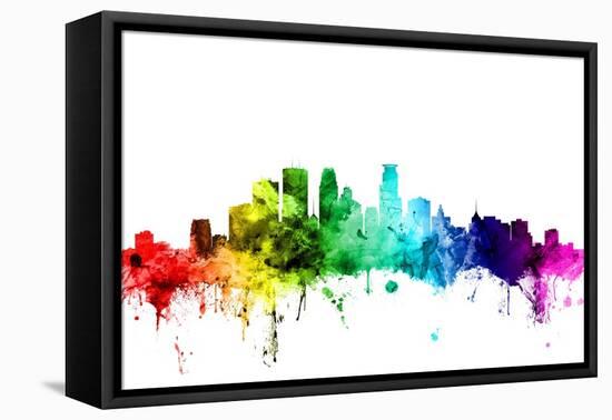 Minneapolis Minnesota Skyline-Michael Tompsett-Framed Stretched Canvas