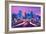 Minneapolis Skyline at Night in Minnesota-Markus Bleichner-Framed Art Print