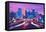 Minneapolis Skyline at Night in Minnesota-Markus Bleichner-Framed Stretched Canvas