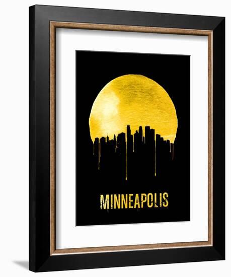 Minneapolis Skyline Yellow-null-Framed Art Print