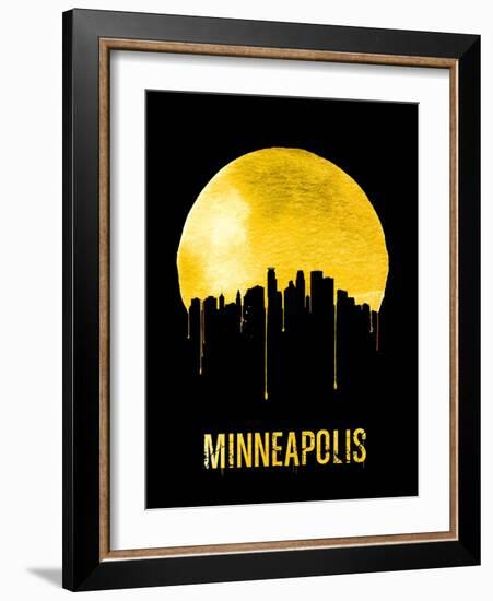 Minneapolis Skyline Yellow-null-Framed Art Print