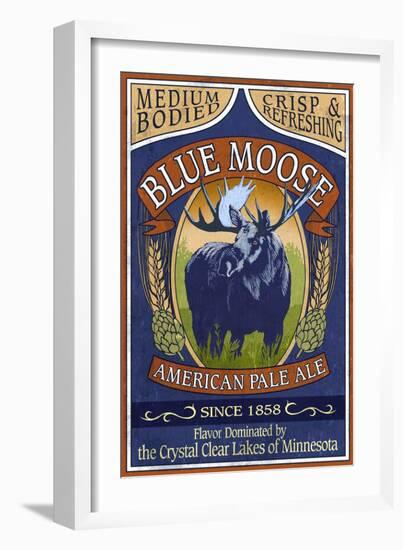 Minnesota - Blue Moose Pale Ale-Lantern Press-Framed Premium Giclee Print