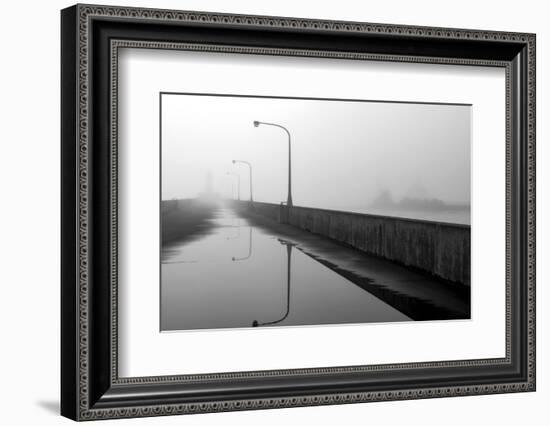 Minnesota, Duluth, Canal Park, Ship Canal in Fog-Peter Hawkins-Framed Photographic Print