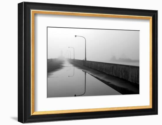 Minnesota, Duluth, Canal Park, Ship Canal in Fog-Peter Hawkins-Framed Photographic Print