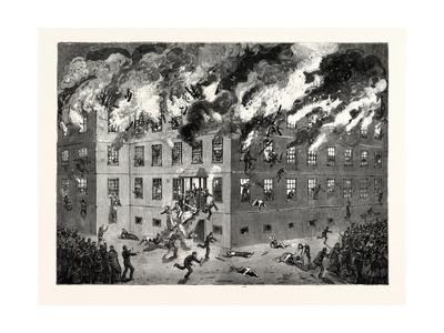 Minnesota Fatal Burning Of The Insane Asylum At St Peter Us 1880 1881 Giclee Print By Art Com