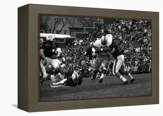 Minnesota- Iowa Game and Football Weekend, Minneapolis, Minnesota, November 1960-Francis Miller-Framed Premier Image Canvas