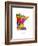 Minnesota Map-Michael Tompsett-Framed Art Print