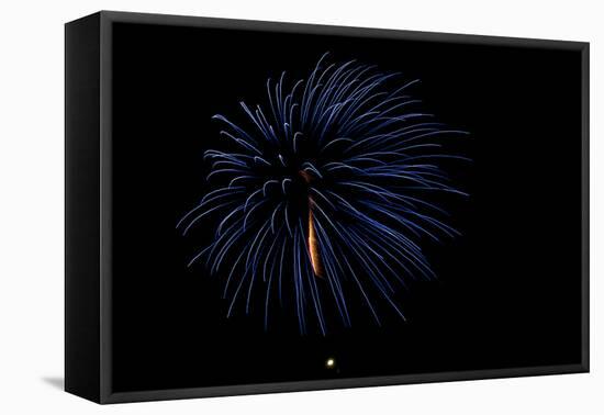 Minnesota, Mendota Heights, Fireworks, Aerial Displays-Bernard Friel-Framed Premier Image Canvas