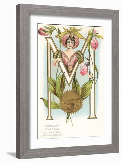 Minnesota State Belle-null-Framed Art Print