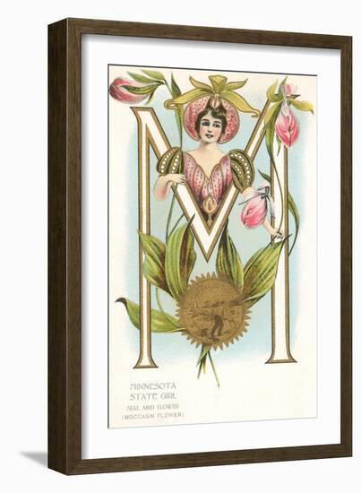 Minnesota State Belle-null-Framed Art Print