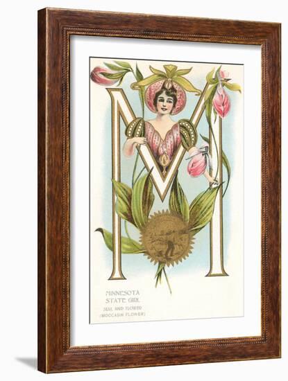 Minnesota State Belle-null-Framed Art Print