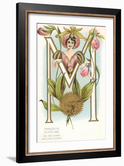 Minnesota State Belle-null-Framed Art Print