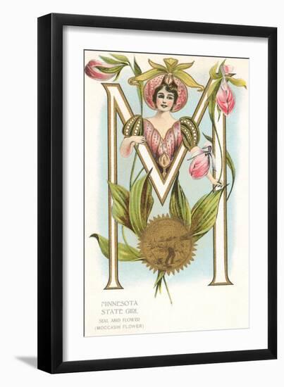 Minnesota State Belle-null-Framed Art Print