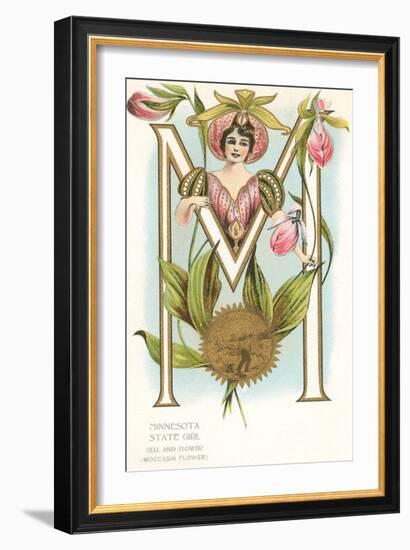 Minnesota State Belle-null-Framed Art Print