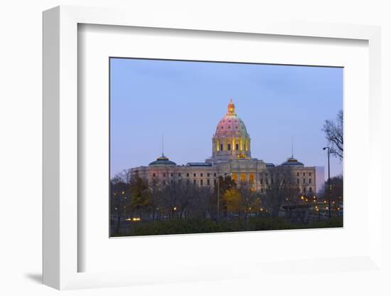 Minnesota State Capitol at Dusk-jrferrermn-Framed Photographic Print