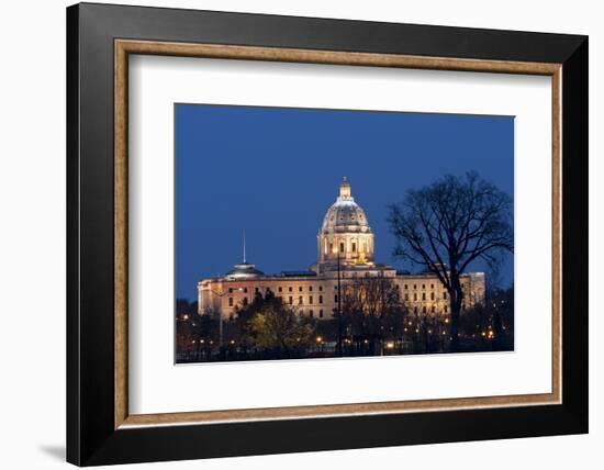 Minnesota State Capitol at Night-jrferrermn-Framed Photographic Print