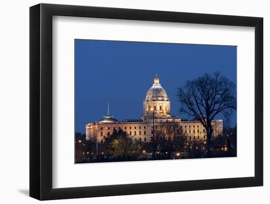 Minnesota State Capitol at Night-jrferrermn-Framed Photographic Print