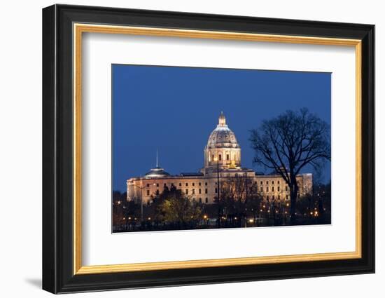 Minnesota State Capitol at Night-jrferrermn-Framed Photographic Print