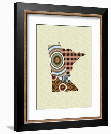 Minnesota State Map-Lanre Adefioye-Framed Giclee Print