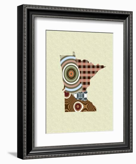 Minnesota State Map-Lanre Adefioye-Framed Giclee Print