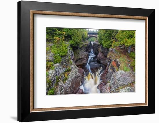 Minnesota, Temperance River State Park, Temperance River, gorge and waterfall-Jamie & Judy Wild-Framed Photographic Print