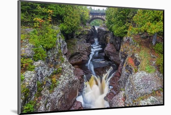 Minnesota, Temperance River State Park, Temperance River, gorge and waterfall-Jamie & Judy Wild-Mounted Photographic Print