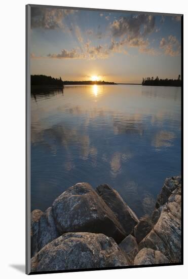 Minnesota, Voyageurs National Park. Sunset on Kabetogama Lake, Voyageurs National Park-Judith Zimmerman-Mounted Photographic Print